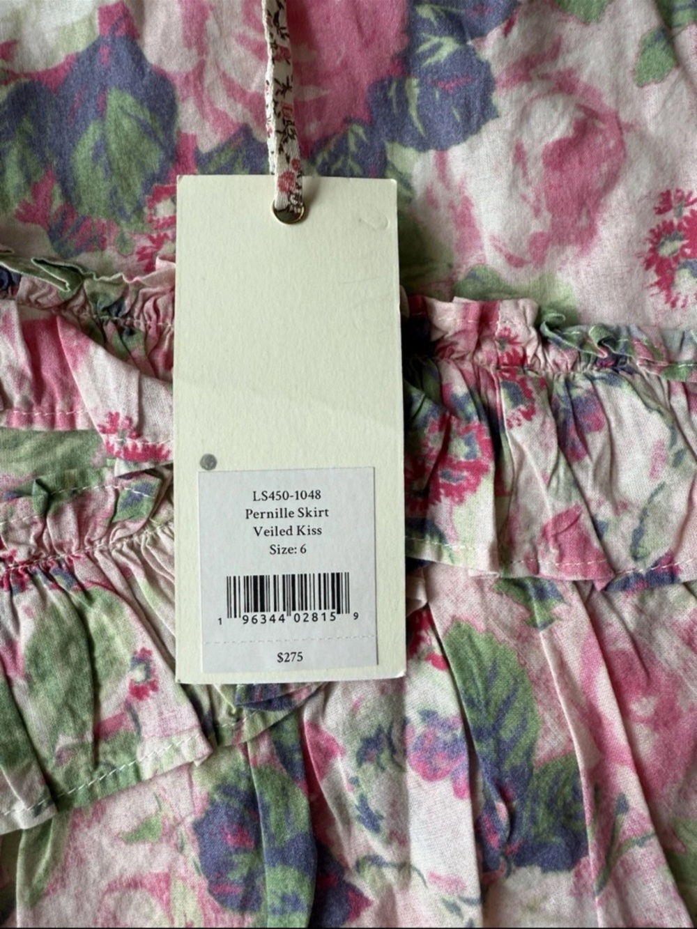 Love Shack Fancy Skirt Pernille Skirt Veiled Kiss size 6 - Picture 3 of 4